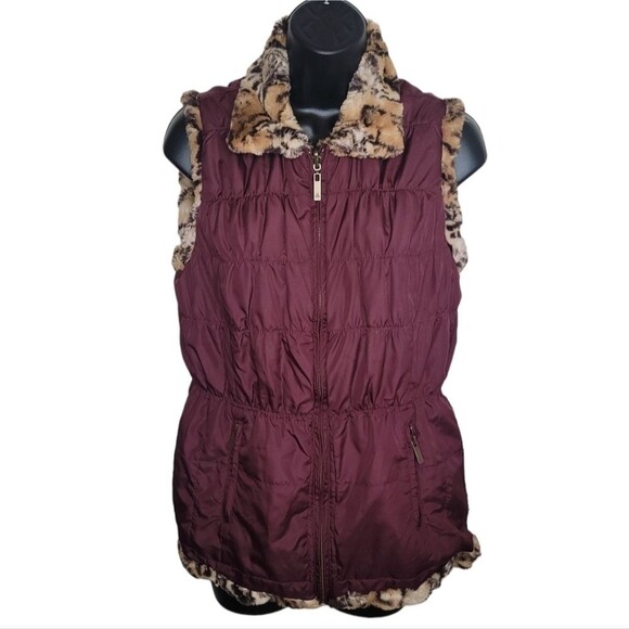 Dennis Basso Reversible Faux Fur Vest size XS - Picture 1 of 7